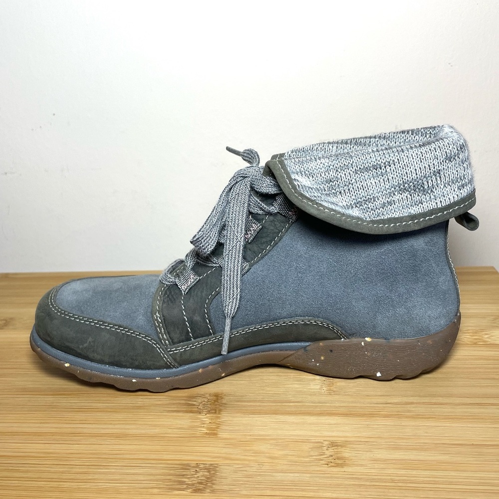 Chaco Barbary Castle Rock Waterproof Leather Wool Fold Down Collar Boots Booties - Picture 8 of 10